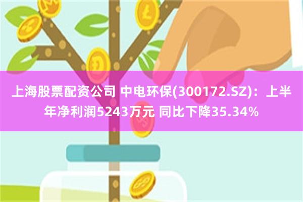 上海股票配资公司 中电环保(300172.SZ)：上半年净利润5243万元 同比下降35.34%