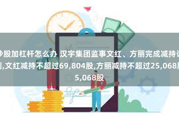 炒股加杠杆怎么办 汉宇集团监事文红、方丽完成减持计划,文红减持不超过69,804股,方丽减持不超过25,068股